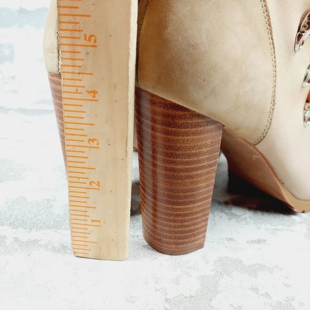 NEW Steve Madden Kare Lace-Up Boot In Sand O151 - Picture 8 of 12